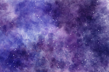 Obraz na płótnie Canvas Watercolor abstract space starry sky background