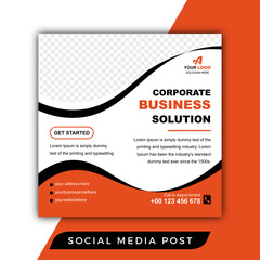 Corporate business solution social media post
