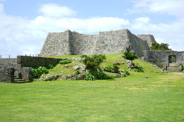 Nakagusuku Castle ruins. World heritage of Okinawa, Japan - 沖縄の世界遺産 中城城跡