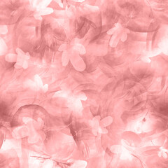 Watercolor seamless pattern, background with a floral pattern. vintage drawings of plants, flowers,willow branch, berry. For cloth, paper, scarf. A flower of a camomile.iridescent abstract background.