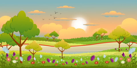 Naklejka premium Spring Background