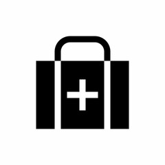 First aid kit icon with glyph style