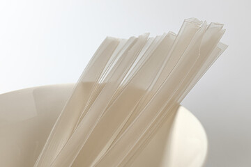 flat vermicelli on a white background