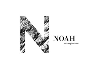 logo for personal brand or business with Noah name