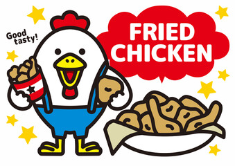 フライドチキンを売るニワトリくん