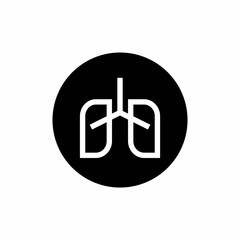 Lung icon with filled rounded style