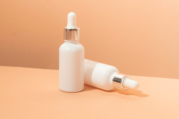 mockup of beauty fashion cosmetic makeup bottle lotion product with skincare healthcare concept on background