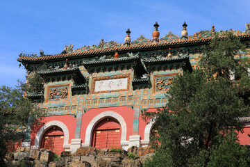 The scenery of ancient Chinese architecture in Beijing Summer Palace