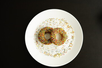 Obraz na płótnie Canvas coffee and donuts