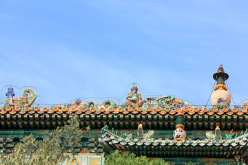 The scenery of ancient Chinese architecture in Beijing Summer Palace