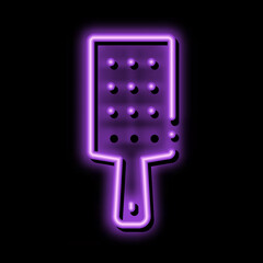 Paddle Spanking neon light sign vector. Glowing bright icon Paddle Spanking sign. transparent symbol illustration
