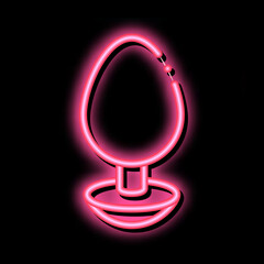 Anal Plug Sex Toy neon light sign vector. Glowing bright icon Anal Plug Sex Toy sign. transparent symbol illustration - obrazy, fototapety, plakaty