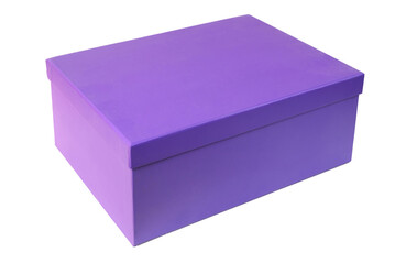Purple gift box isolated on white background