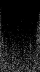 Falling numbers, big data concept. Binary white chaotic flying digits. Exquisite futuristic banner on black background. Digital vector illustration with falling numbers.