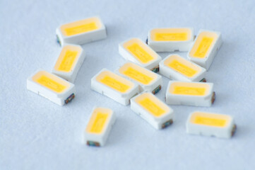 Marco of led chips. Surface Mount Device.