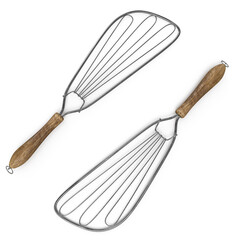 kitchen steel spatula 3d render close-up