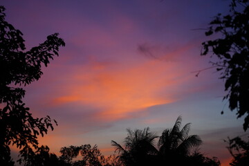 sunset in the mountains