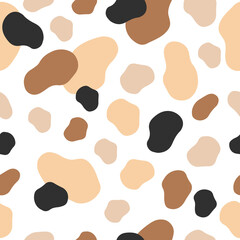 Seamless pattern of abstract spots in scandinavian style