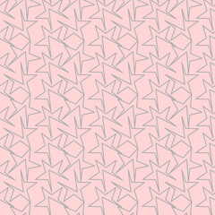 Vector seamless pink abstraction geometrical pattern. Background illustration, decorative design for fabric or paper. Ornament modern
