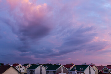 Dramatic clouds in the sky.