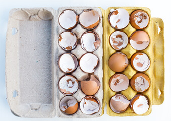 box of shells eggs