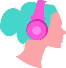 girl with headphones