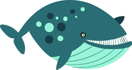 Cercles muraux Baleine design Cute whale. small icon for stock.