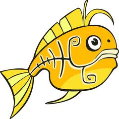 design Cute Fish. small icon for stock. Vector illustration