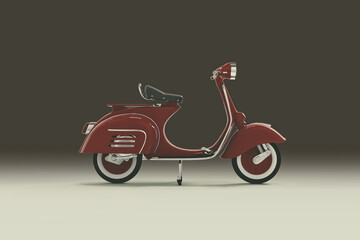 vintage red scooter
