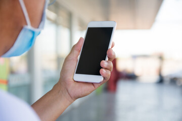 People use their phones to register and notify their timeline to monitor and control the spread of COVID-19.,People use smartphone check in timeline on application prevent covid19 coronavirus