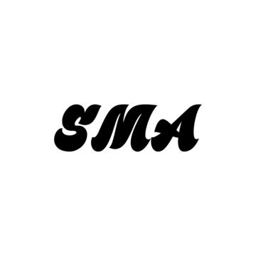 sma letter logo design with white background in illustrator, vector logo modern alphabet font overlap style. calligraphy designs for logo, Poster, Invitation, etc.	