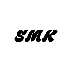 smk letter logo design with white background in illustrator, vector logo modern alphabet font overlap style. calligraphy designs for logo, Poster, Invitation, etc.	