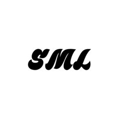 sml letter logo design with white background in illustrator, vector logo modern alphabet font overlap style. calligraphy designs for logo, Poster, Invitation, etc.	
