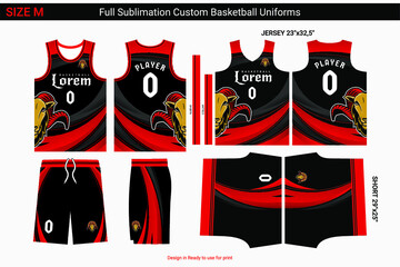 abstract red grey black, Basketball jersey set template - obrazy, fototapety, plakaty