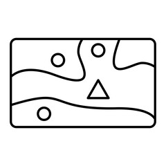 Vector Gaming Map Outline Icon Design