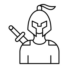 Vector Character Outline Icon Design