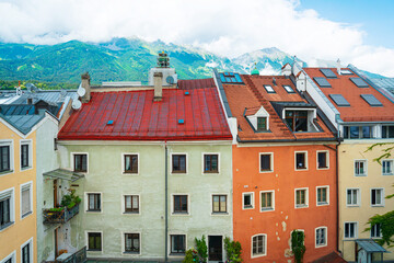 Obraz premium Street view of downtown in Innsbruck, Austria