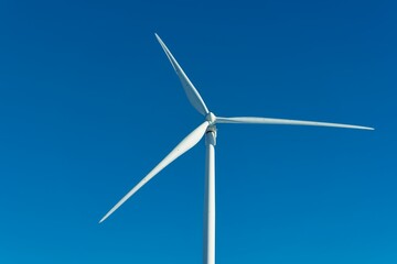 wind turbine and sky