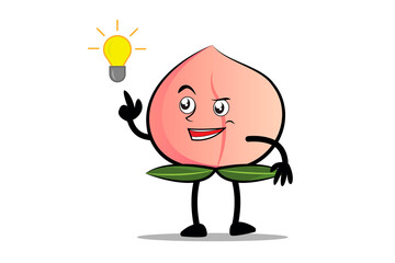 Peach Cartoon mascot or character found a great idea