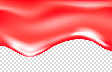 Strawberry, raspberry, cherry  dripping sweet  jam on white background.