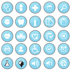 Medical icon in blue circle