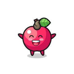 happy baby apple cartoon character