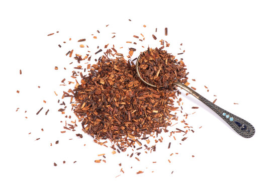 tea rooibos isolated on white background, Aspalathus linearis