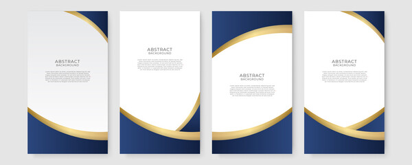 Abstract polygonal pattern luxury golden line with dark navy blue template background. Luxury and elegant. Overlay of geometric shape. Vector illustration for social media background