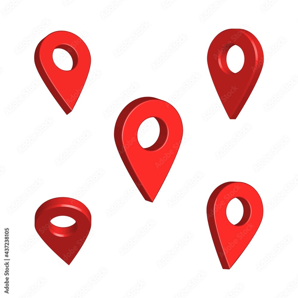 Poster you are here gps navigation map pointer, 3d vector map marker icon that points location, web element
