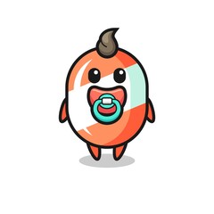 baby candy cartoon character with pacifier
