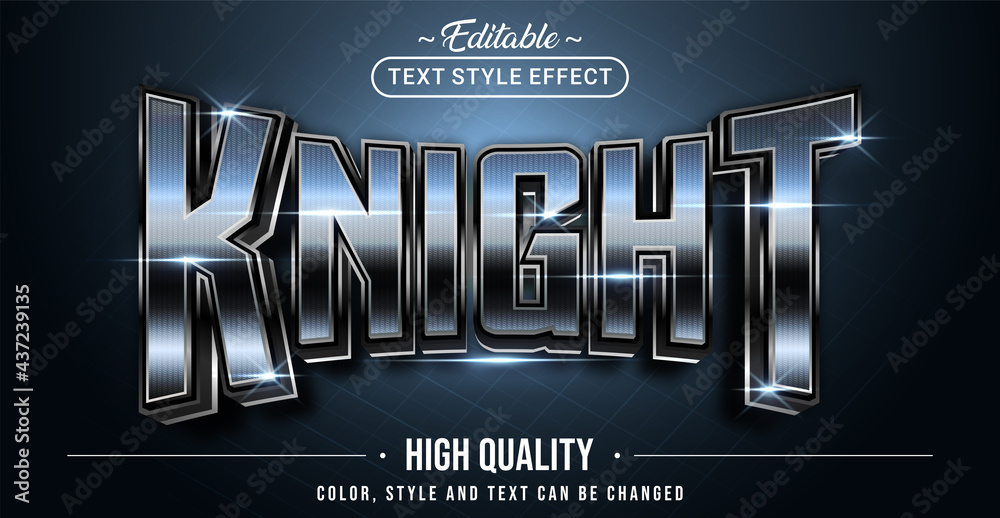 Poster Editable text style effect - Knight text style theme.