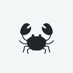 Crab vector icon illustration sign
