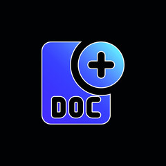 Obraz premium Add blue gradient vector icon
