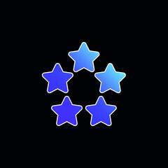 5 Stars blue gradient vector icon